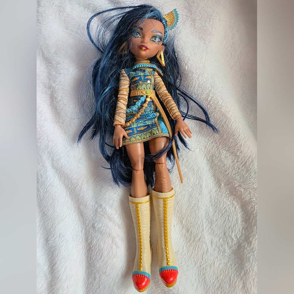 Monster High Doll with Blue and Gold Outfit